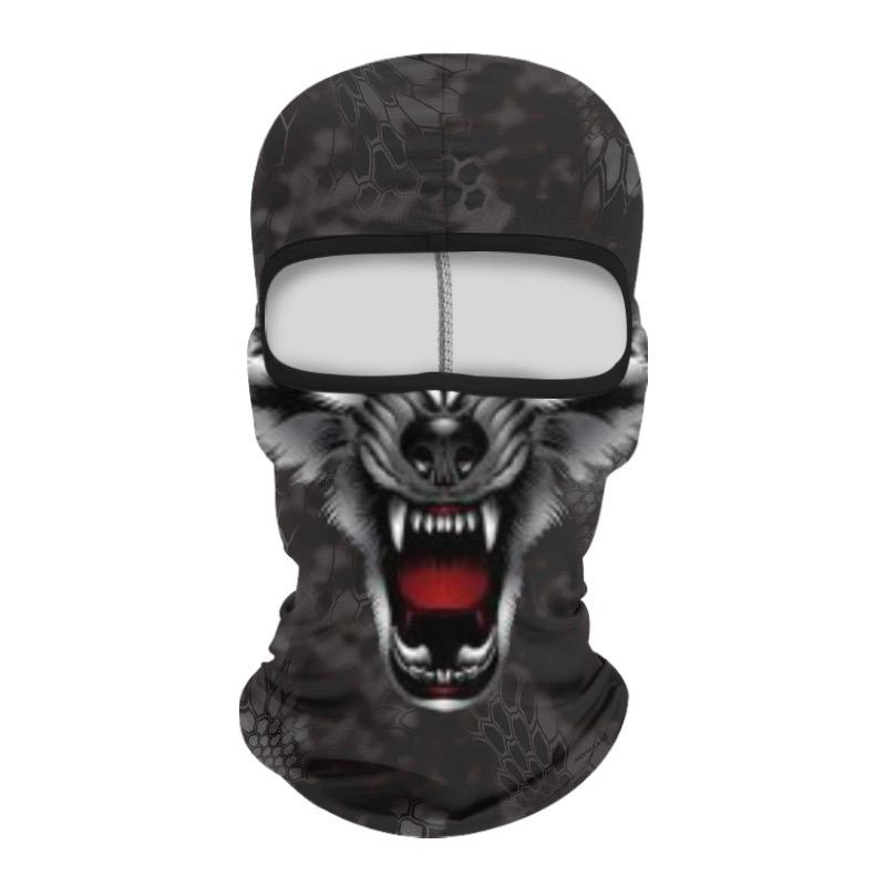 Skull Print Balaclava Face Mask, Ice Silk Cooling Breathable Sun Protection Full Face Cover for Cycling Running Hiking Outdoor Sports