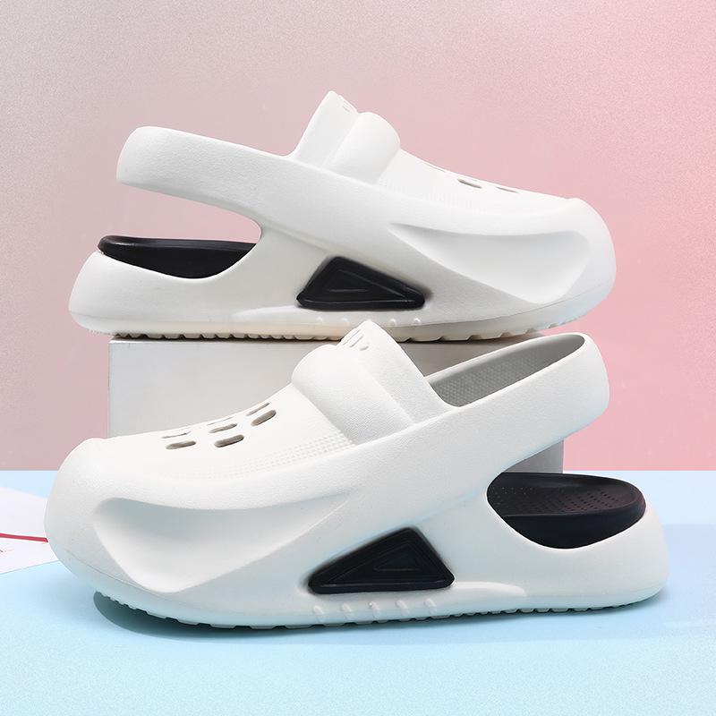 

2025 Spring/Summer Women s Thick Sole Non-Slip Casual Fashion Hole Shoes 38-39 хакі/бежевий