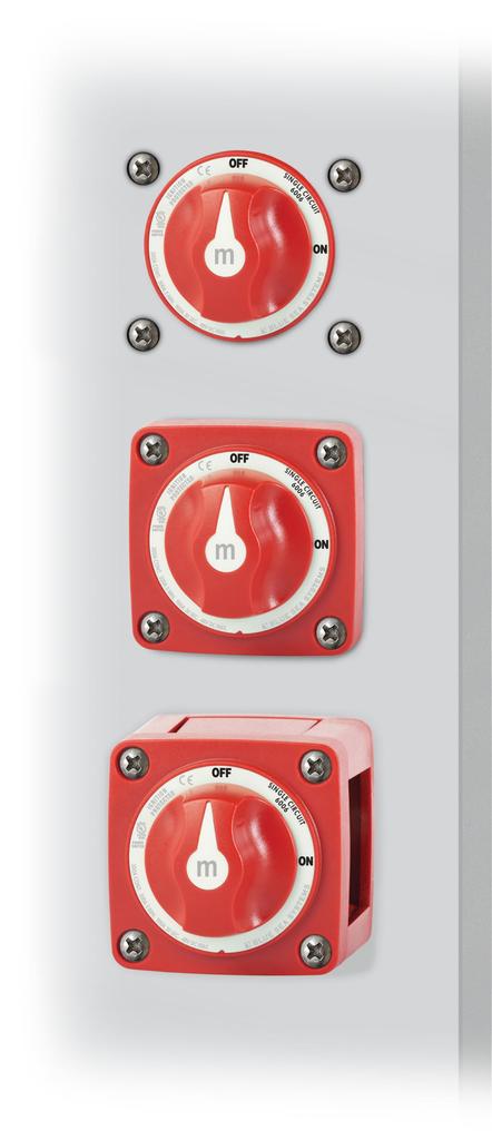Blue Sea 6006 m-Series (Mini) Switch Single Circuit ON-OFF Red [6006]