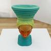 Black Woman Incense Burner African Queen Head Incense Stick Cone Holder Home Office Yoga Meditation Room Desktop Decoration Ornament