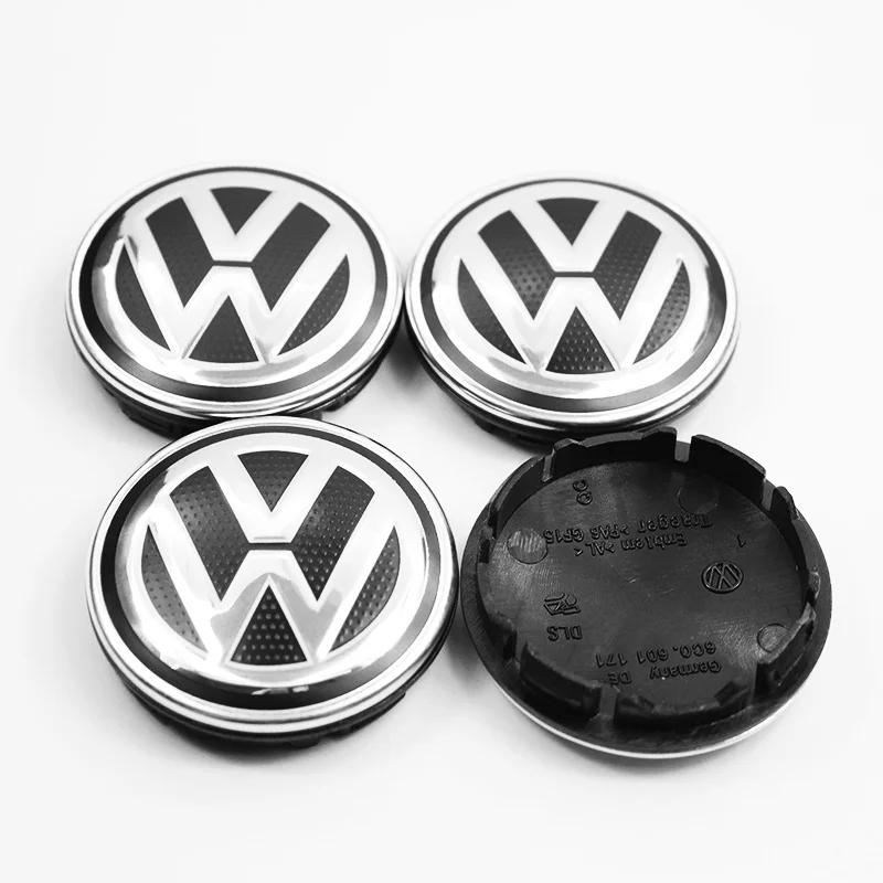 

VW GTI GOLF 2026 Hot For VW VOLKSWAGEN 4pcs Volkswagen Wheel Center Hub Caps 56mm 65mm 70mm wheel cover for VW Golf 4 5 6 7 Polo