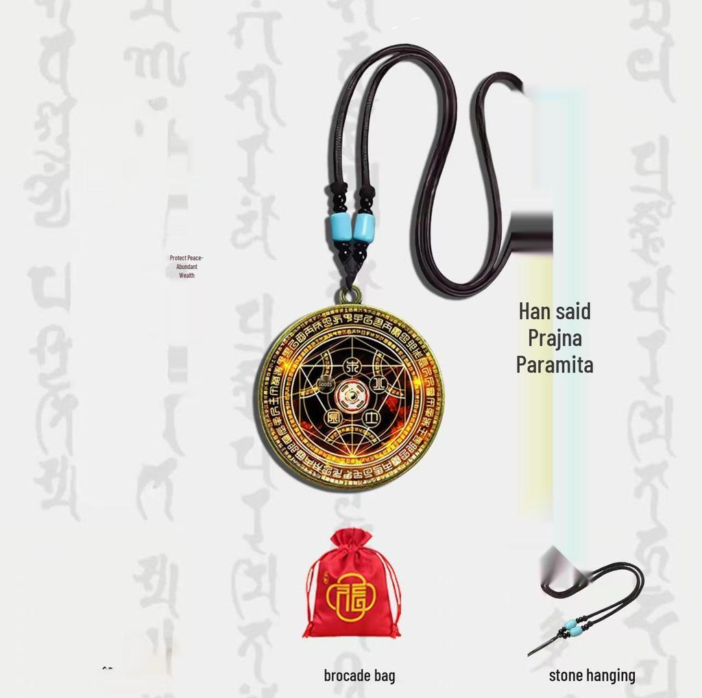 Nine Sons Wealth & Fortune Pendant: Eight Directions Prosperity & Noble Attraction Charm