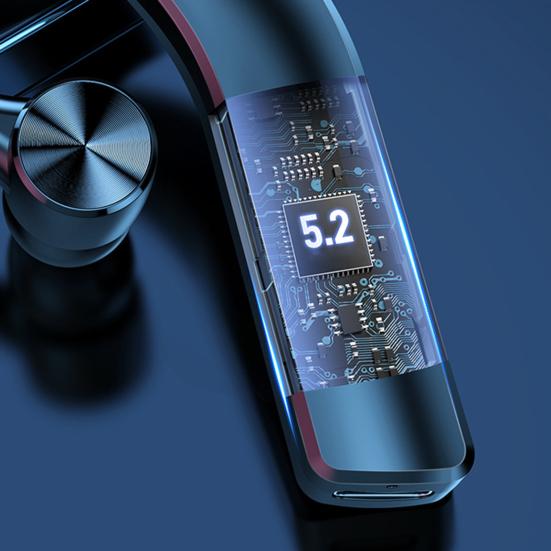 F19 Bluetooth-kompatibler Ohrhörer Monaurale Geräuschunterdrückung Ohrhaken-Kopfhörer Kabellose Musik-Ohrstöpsel mit Mikrofon zum Autofahren