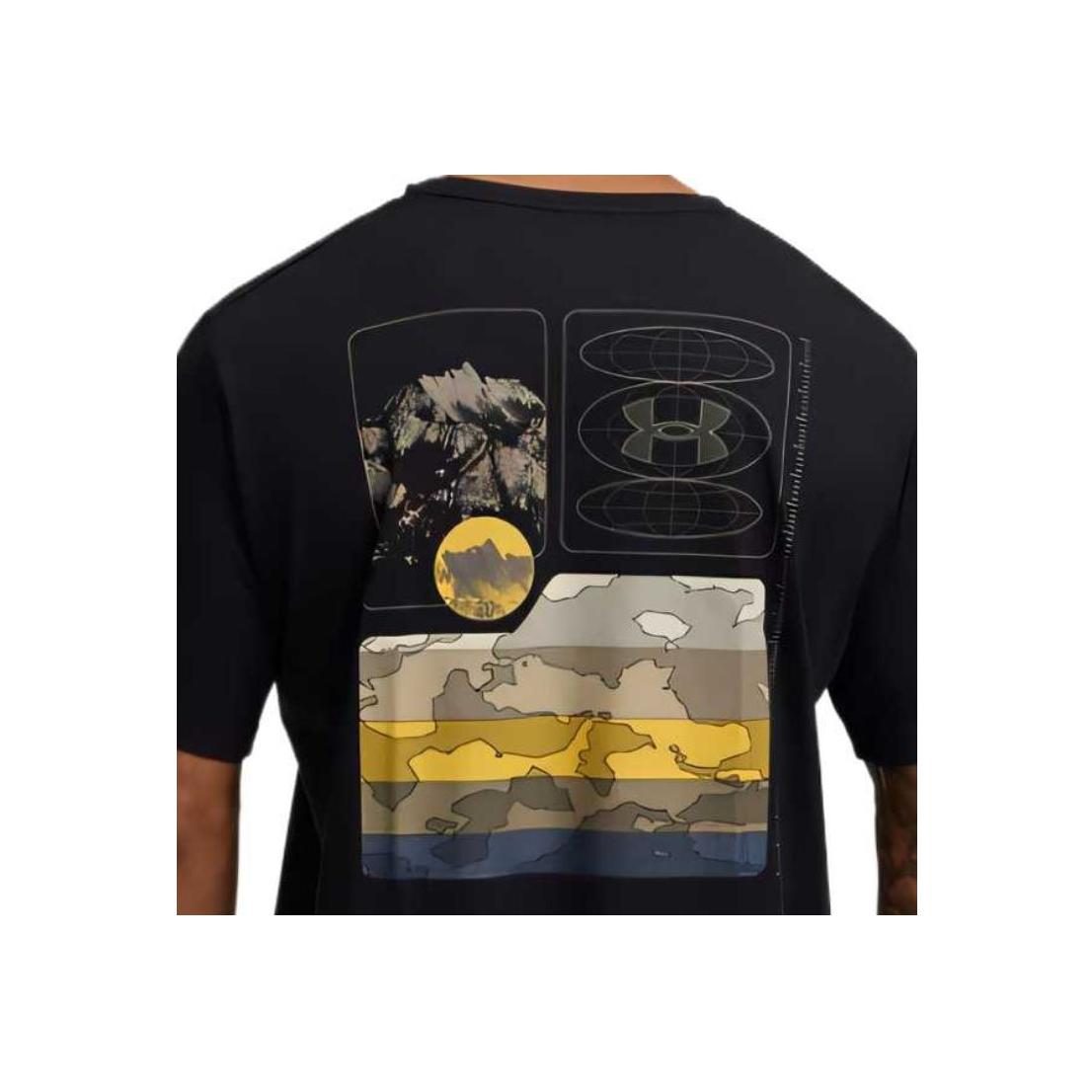 

Under Armour Outdoor Mountain Comfortable Stylish Fitted Versatile Short Sleeve T-Shirt Men Tops Black 1390226-001 XXL