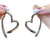 Simple and cold wind Metal love earrings Versatile design cross peach heart earrings Femininity advanced earrings