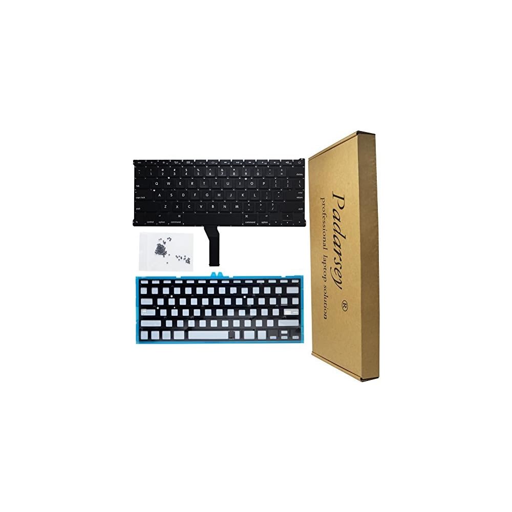 Padarsey Запасная клавиатура с подсветкой для Apple Macbook Air 13 дюймов A1369 A1466 MC965LL MC966LL EMC 2559 MD231LL/A MD76 с 80 винтами