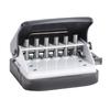 6 Hole Punch 5.5mm Hole Diameter 6mm Feed Depth Loose Leaf Paper Puncher for   B5   Notebook Journal Gray