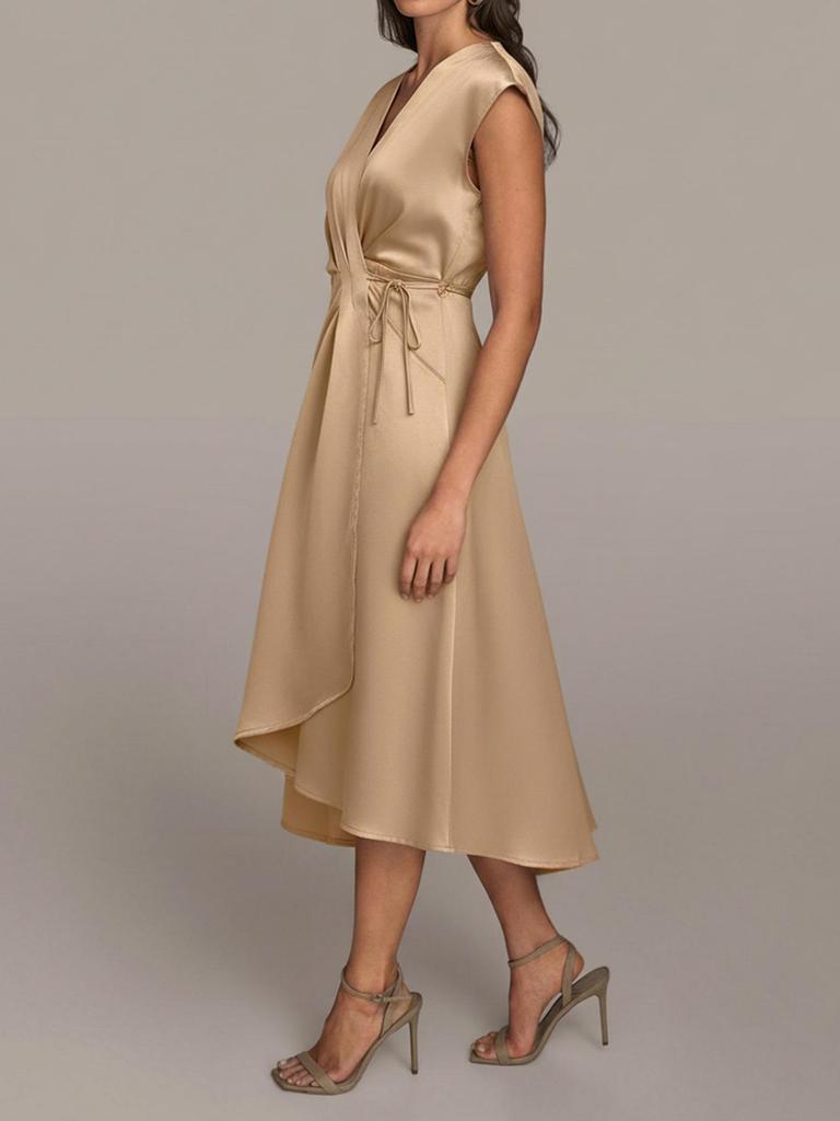 2025 Sommer Elegantes ärmelloses Satin-Abend-Hochzeitskleid