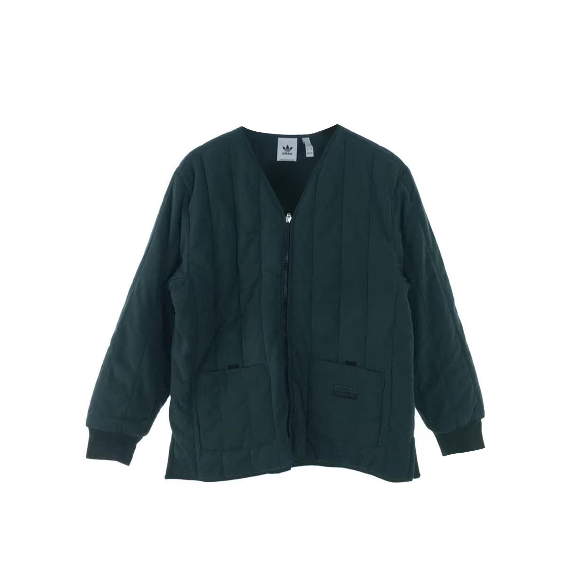 Adidas Originals Solid Color V-Neck Zipper Warm Long Sleeve Jacket Men Jackets GD9282 XS