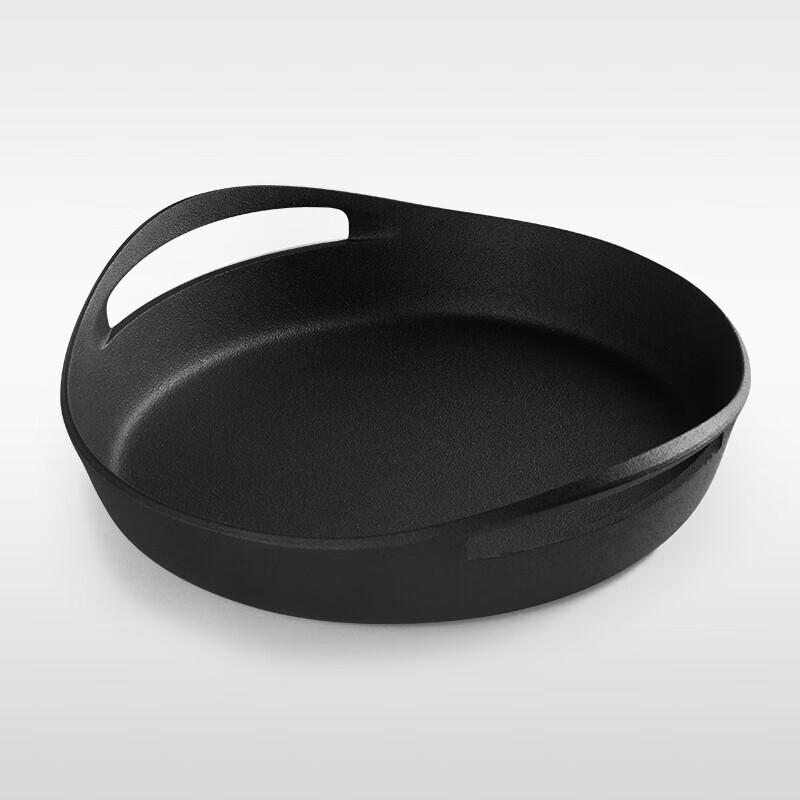 Double Handle Cast Iron Flat Bottom Skillet