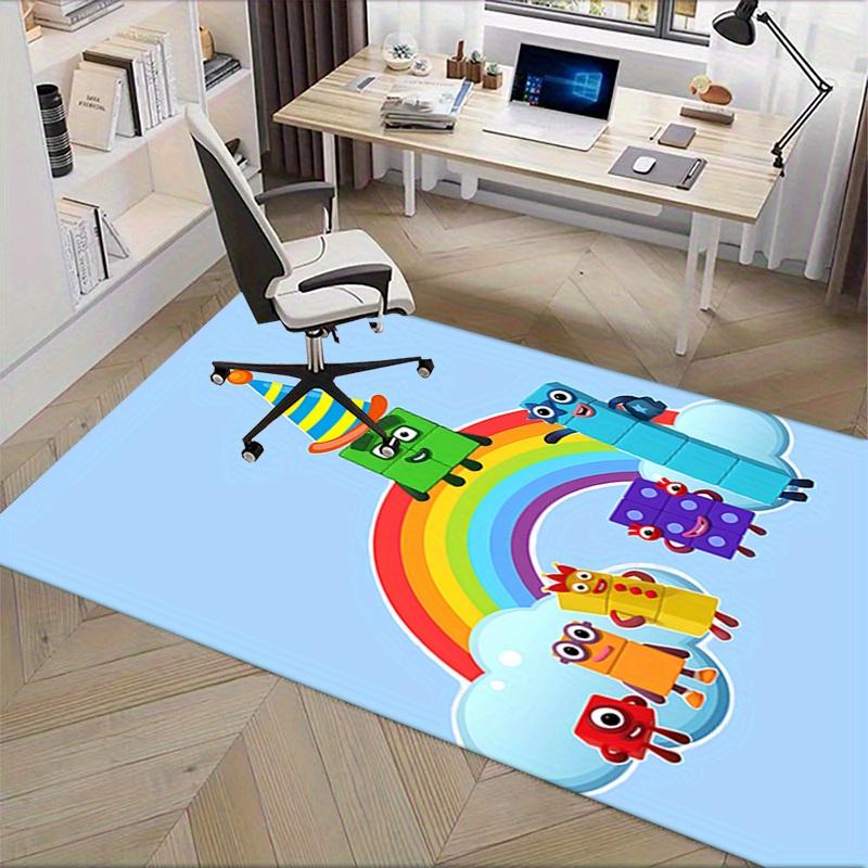 1pc Rainbow,JOJO,cartoon Office Carpet Soft Polyester Entrance Carpet Washable Non slip Machine Wash