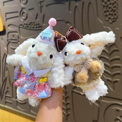 Cartoon Plush Princess Dress, Long-eared Rabbit Keychain, Cute Dress-up Rabbit Girl Bag Pendant