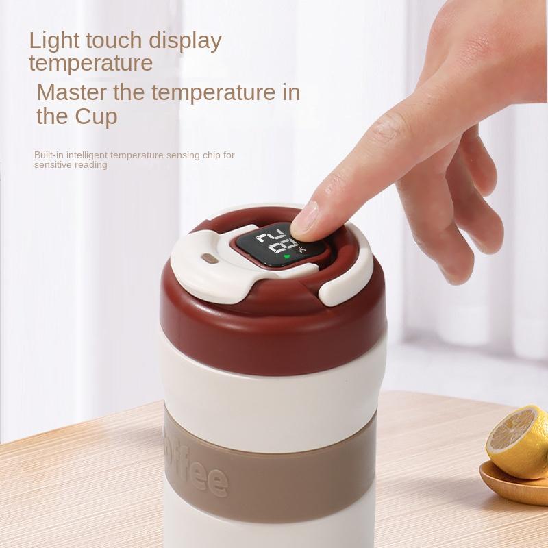 Ceramic Inner Pot Coffee Cup Smart Display Temperature Insulation Cup Student Good-looking Male and Female Portable for Office and Car Tumbler