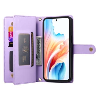 Para Realme 15 Pro 5G/15 5G Funda con Bolsillo de Cremallera Cartera Cubierta de Teléfono de Cuero con Correas
