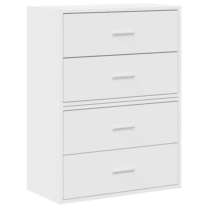 VidaXL Cabinets with 2 Drawers 2pcs White 60x31x40cm Engineered Wood, Storage Cabinet, Sideboard, Buffet Cabinet, 858822