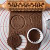 Wooden Christmas Rolling Pins Rock Snowflake Elk Embossing Baking Tool Cookies Biscuit Fondant Cake Patterned Roller Dropship