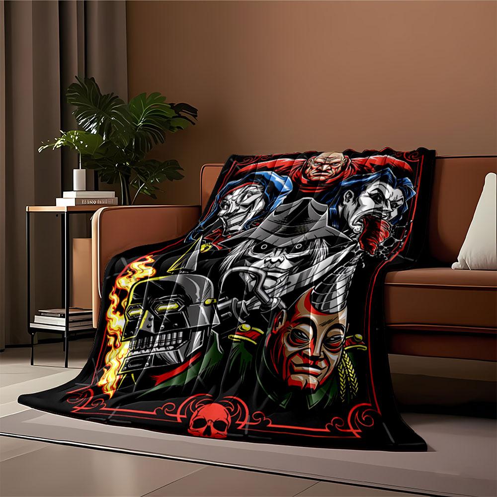 Horror Villains Art Blanket for All Seasons Blanket Lunch Break Throw Gift