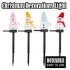 Christmas Solar Light For 4 Colors For christmas Lamp Decorative lighting Led Snowman light Garden Lights Ground plug Outdoor
