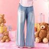 Little Tiger Patty Girls' Wide-Leg Elastic Waist Jeans