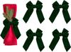 4pcs Red Bow Velvet Napkin Holders Chic Velvet Bowknot for Xmas Dinner Birthday Part Wedding Table Decoration Home Table Setting