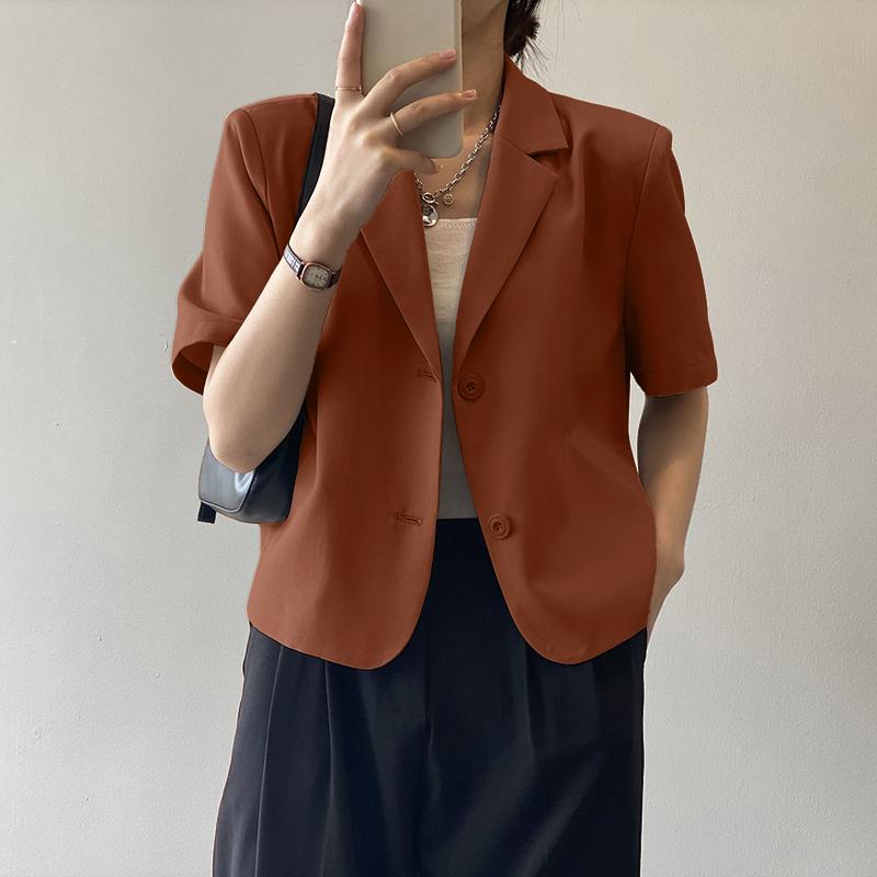 ZANZEA Damen Sommer Casual Revers Locker Kurzarm Bluse