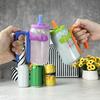 Soda Can Holder And Lid for 12oz Cans Reusable Drink Holder with Handle Insulated Soda Beer Holder for Picnics Home