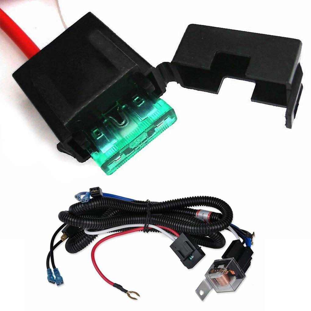 12V Horn Relay Wiring Harness Kit For Grille Mount Electric Blast Horn Universal Motorcycle Horn Wire Wiring Harness Kit 170CM