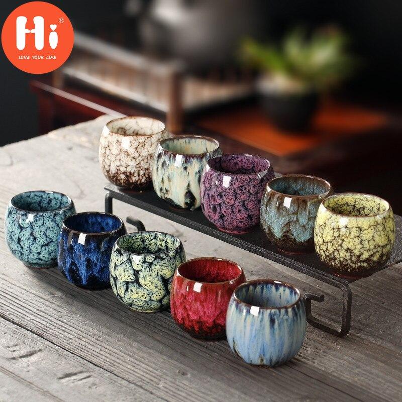 Hallo japanischen Stil Keramik Master Cup Haushalt Kaffeetasse China Ofen ändern Teetasse Porzellan Retro kleine Teeschale Büro Trinkgeschirr