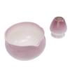 Matcha Bowl and Whisk Holder Ceramic Matcha Mixing Bowl with Spout for Traditional Japanese Tea Ceremony Gradient Purple
