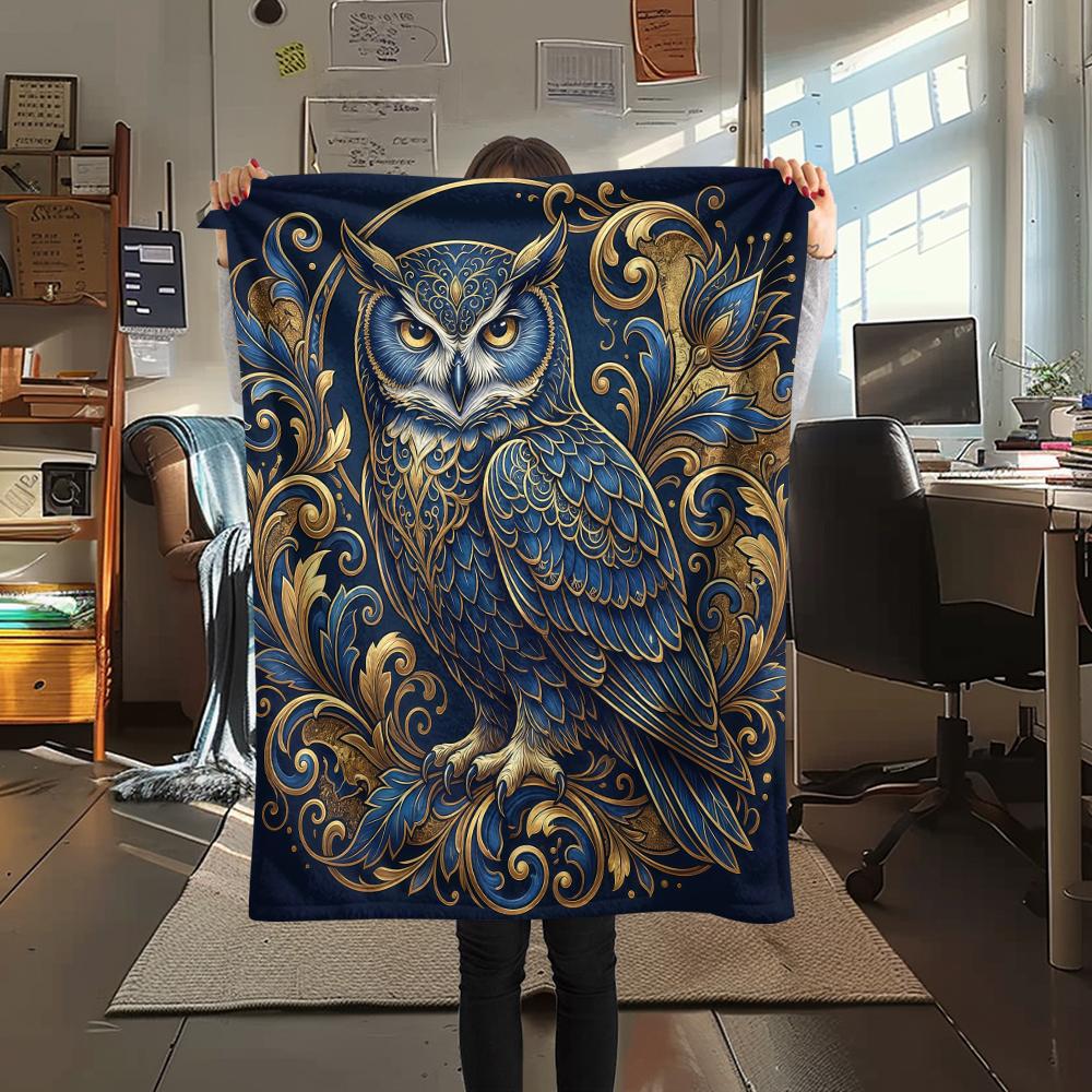 

Blue Sculpture Animal Print Flannel Blanket,High quality Comfortable for All Seasons,Home Decor,Warmth and Comfort,Perfect for Christmas Gifts 80cm x 120cm