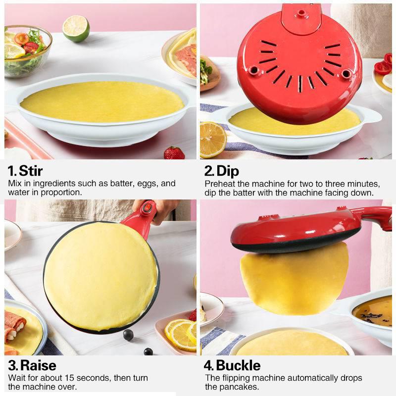 Electric Crepe Maker Cake Maker Machine Breakfast Pizza Baker Pancake Baking Pan Non-Stick Pan Chinese Spring Roll Cooking Pan