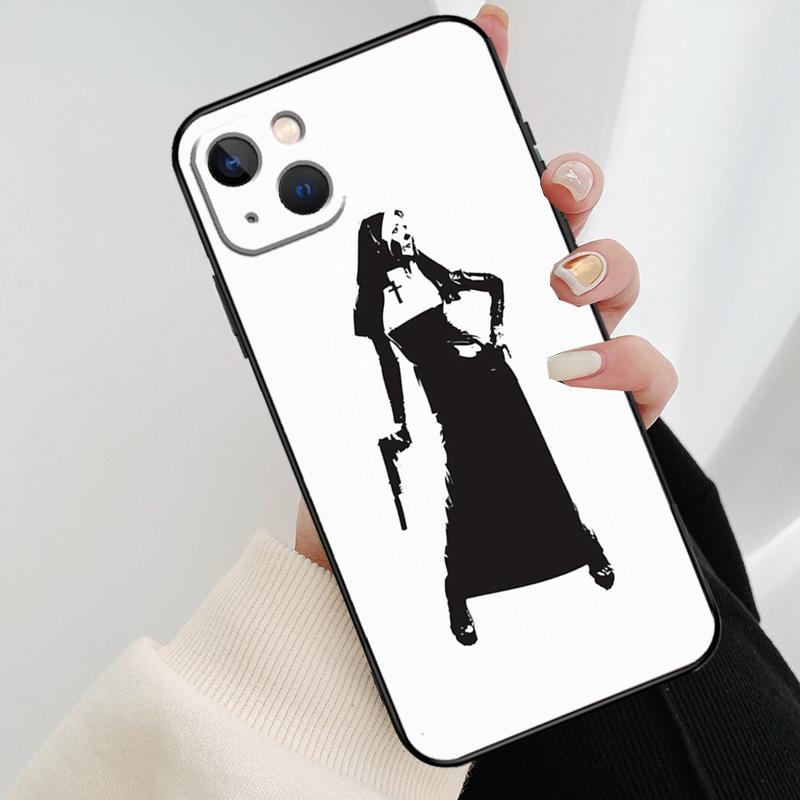 Sister Nun Kiss Phone Case For iPhone 17 Pro Max 14 13 12 11 15 16 Pro Max Mini 16 15 Plus 16e 17 Air Cover