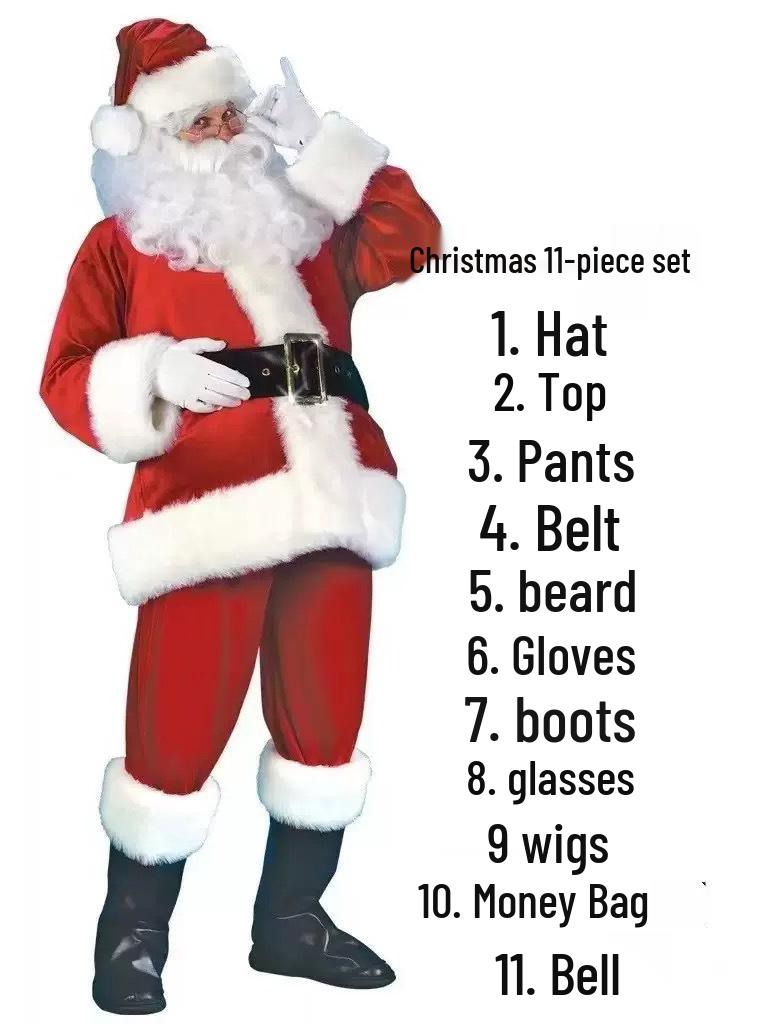 Weihnachtsmann Übergröße Extra Dickes Weihnachtskostüm - Klassischer Stil