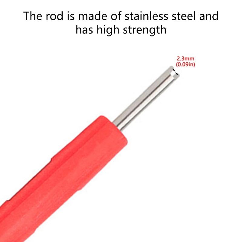 4Pcs Car Air Conditioner Valves Stem Cores Remover Wrench Double HVAC Valves Cores Removal Tool Set for Vehicles Truck