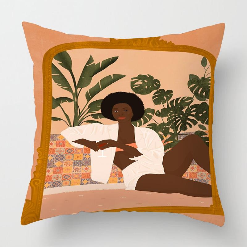 Nordic Style Abstract Art Figure Pillow Case 40x 40cm Living Room Sofa Decorative Cushion Cover Room Decorative Aesthetics