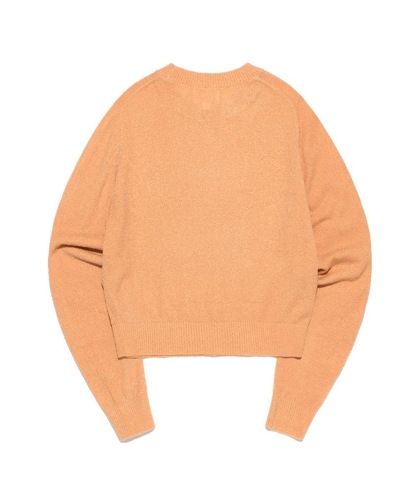 LEE Women'S Round Neck Boucle Knit Peach