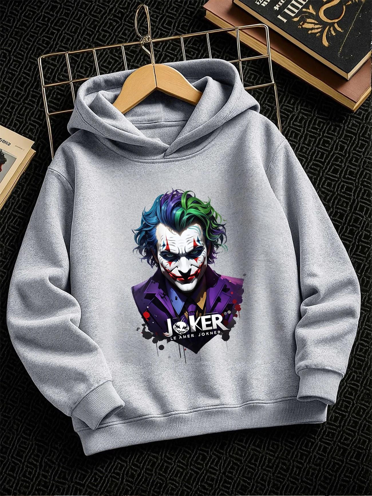 Warm Joker Zip Hoodie Summer Cute Cartoon Crewneck Boys Girls Ages 3-14 100