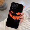 Halloween Pumpkin Head Phone Case For iPhone 17,16,15,14,13,12,11 Plus,Pro Max,XS,Soft Silicone Black Cover
