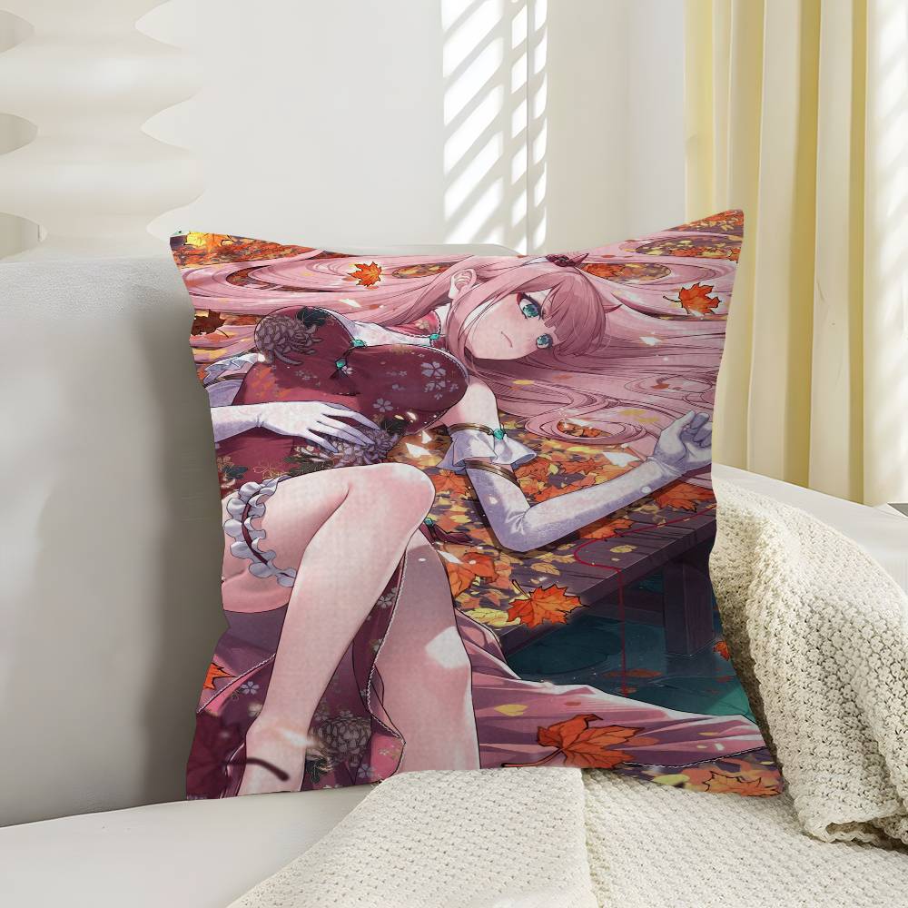 

Darling In The Franxx Zero Two Pillow Gifts Home Office Furnishings Bedroom Sofa Car Cushion Cover case xcm 30x30 cm