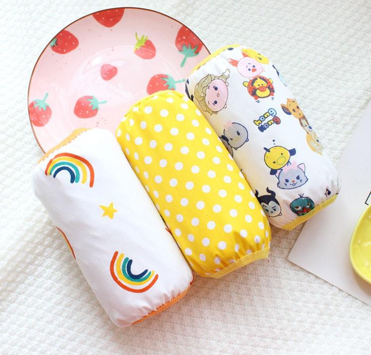 3 Pairs Baby Cotton Arm Sleeves - Stain-Resistant & Waterproof Cartoon Design for Autumn/Winter