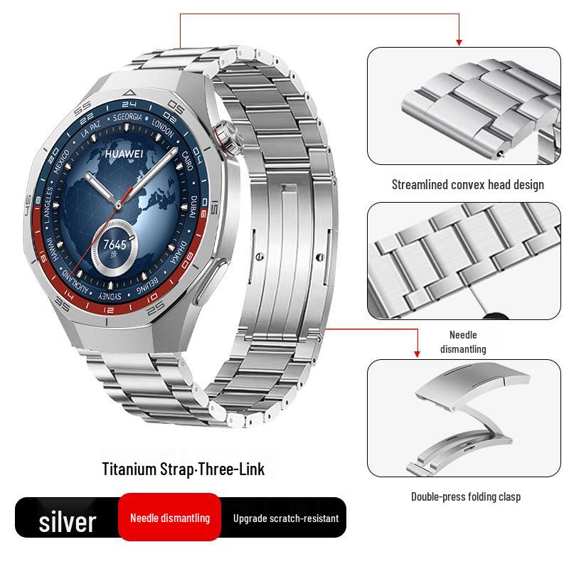 Titanium Alloy Strap for Huawei GT5/Pro GT4/Watch5/4/6 - Business Style Watch Band