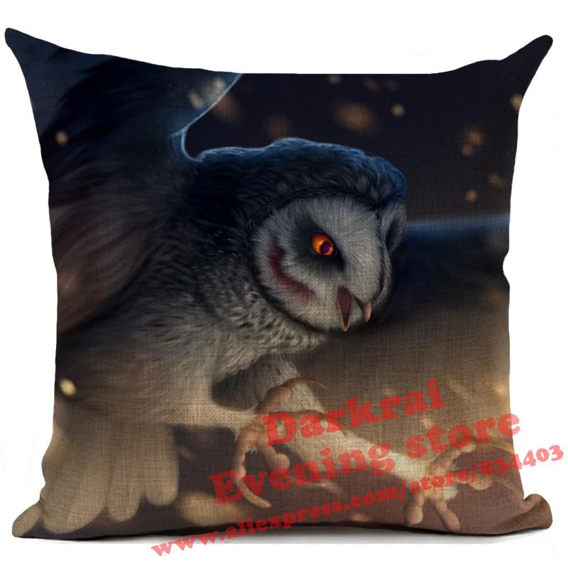 Bird Cushion Cover Macaw Owl Parrot Pillow Cover Living Room Sofa Car Decor Throw Pillows Home Decoration Pillowcase 45X45Cm
