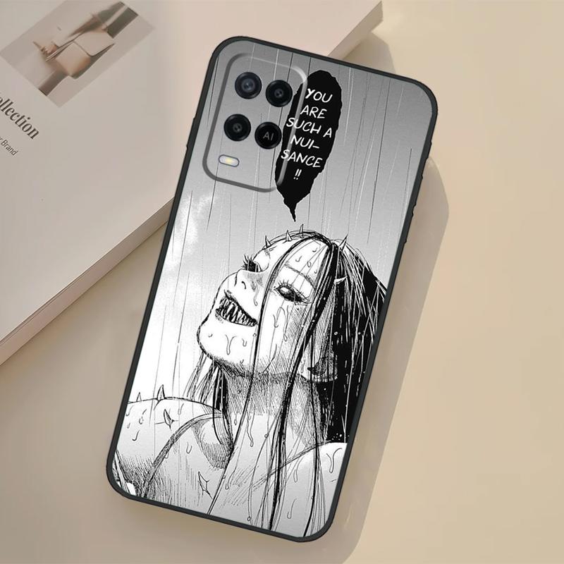 Horror Manga Style Case For Oppo A94 A74 A54 A80 A60 A40 A18 A38 A58 A78 A98 A96 A76 A16 A15 A17 A57 A77 A5 Pro