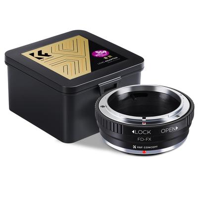 Koncept Montážny adaptér Adaptér pre upevnenie objektívu Objektív s Canon FD bajonetom Telo s FUJIFILM Fujifilm X bajonetom Adaptér pre upevnenie objektívu Konverzný adaptér pre upevnenie Vysoká presnosť