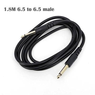 1.8m 6.5mm 6.35mm Jack Male To 6.35mm 6.5 Male Mono Speaker 2pole Guitar Cable 1/4" For Electric Guitar Mixer Amplifier