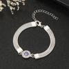 New diamond-encrusted devil's eye bracelet creative retro simple alloy single-layer trendy personalized jewelry