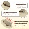 French Flat Top Hat For Women Sunshade Summer Straw Flat Hat For Vacation Beach Sun Hat