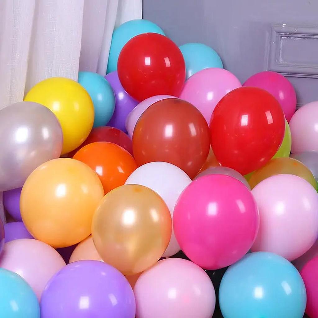 12-Inch Matte Latex Balloons - 2.8g Round for Party Decor