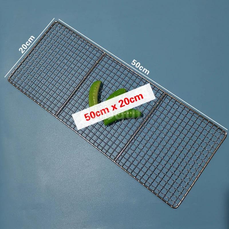 304 Edelstahlnetz BBQ-Grill Antihaft-Grillmatte Gitter rechteckig BBQ-Grill Grillnetz Grillnetz Grillwerkzeuge-B