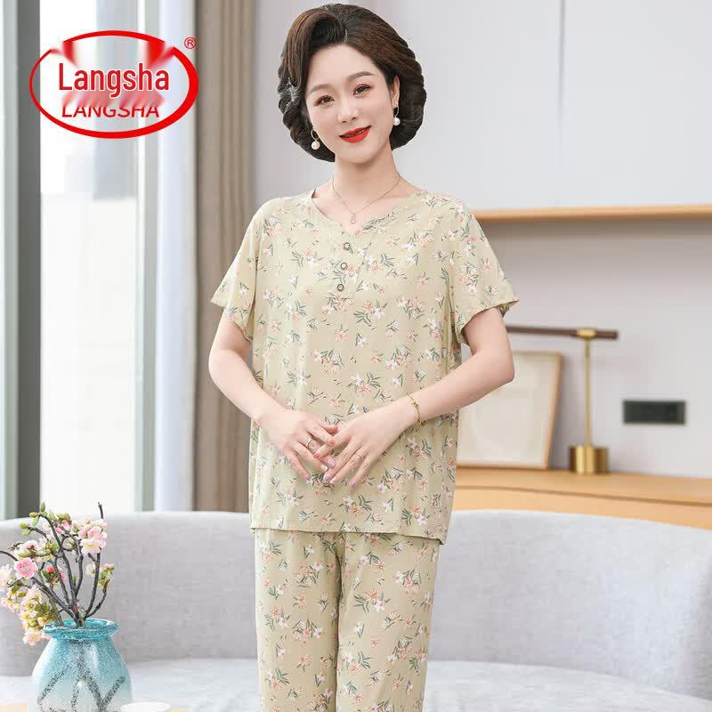 Women s Floral Summer Two-Piece Set 4XL